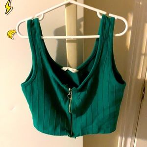 4/$20 Zipper Front Crop Top